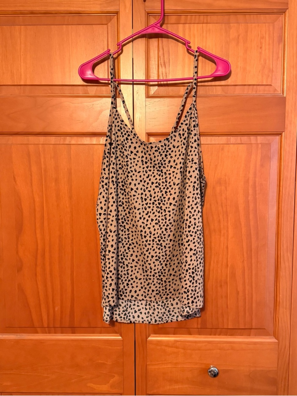 SHEIN Beige and Black Leopard Print Cami